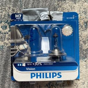 Philips H7 Upgrade Super Bright Vision Halogen More Light 55W GERMANY Bulb